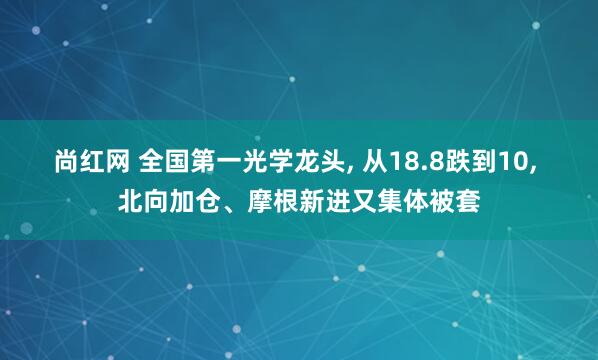 尚红网 全国第一光学龙头, 从18.8跌到10, 北向加仓、摩根新进又集体被套