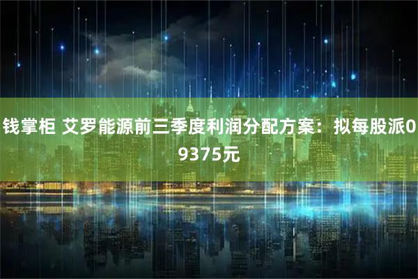 钱掌柜 艾罗能源前三季度利润分配方案：拟每股派09375元